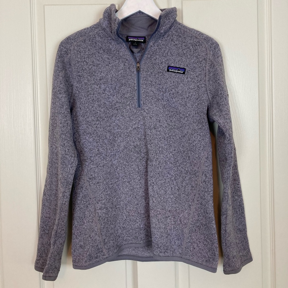 patagonia purple women’s better sweater quarterzip